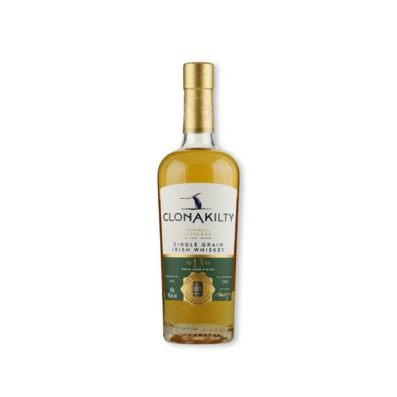 Clonakilty 13 jaar single grain rhum cask finish whiskey
